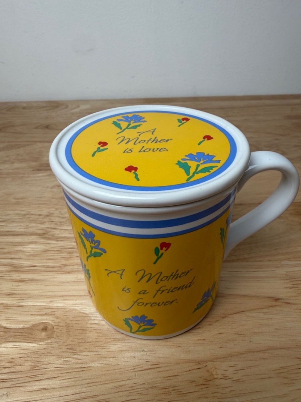 Vintage Mother's Love Mug and lid/Coaster Set